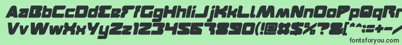 FEATURED Bold Italic Font – Black Fonts on Green Background
