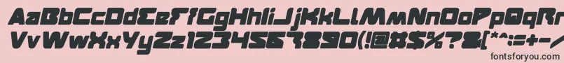 Шрифт FEATURED Bold Italic – чёрные шрифты на розовом фоне