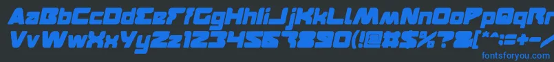 FEATURED Bold Italic Font – Blue Fonts on Black Background
