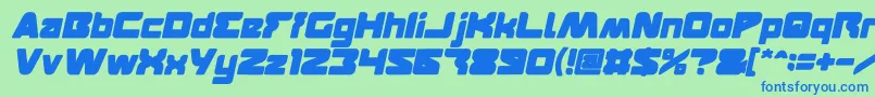FEATURED Bold Italic Font – Blue Fonts on Green Background
