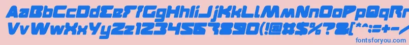 FEATURED Bold Italic-Schriftart – Blaue Schriften auf rosa Hintergrund