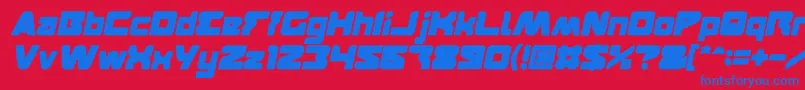 FEATURED Bold Italic Font – Blue Fonts on Red Background
