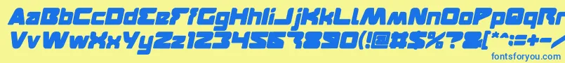 FEATURED Bold Italic Font – Blue Fonts on Yellow Background