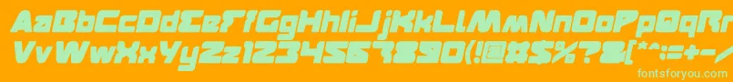 FEATURED Bold Italic-fontti – vihreät fontit oranssilla taustalla