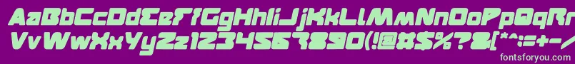 FEATURED Bold Italic-fontti – vihreät fontit violetilla taustalla