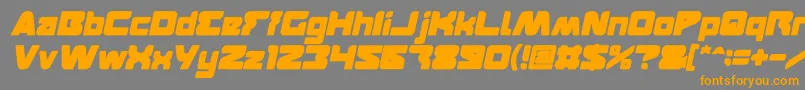 FEATURED Bold Italic Font – Orange Fonts on Gray Background