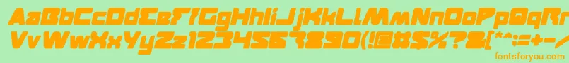 FEATURED Bold Italic Font – Orange Fonts on Green Background