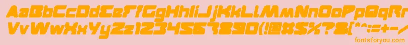 Police FEATURED Bold Italic – polices orange sur fond rose