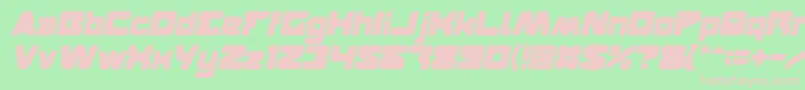 フォントFEATURED Bold Italic – 緑の背景にピンクのフォント