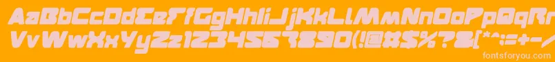 FEATURED Bold Italic-fontti – vaaleanpunaiset fontit oranssilla taustalla
