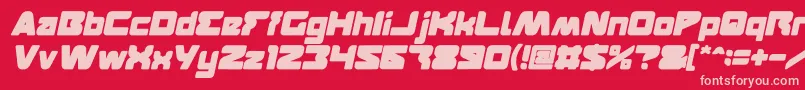 FEATURED Bold Italic Font – Pink Fonts on Red Background