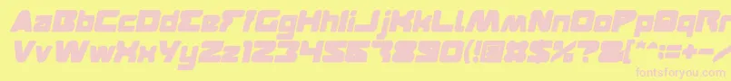 FEATURED Bold Italic Font – Pink Fonts on Yellow Background