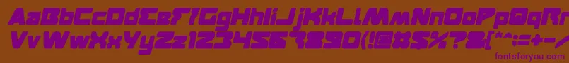 FEATURED Bold Italic-Schriftart – Violette Schriften auf braunem Hintergrund