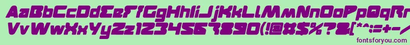 FEATURED Bold Italic Font – Purple Fonts on Green Background
