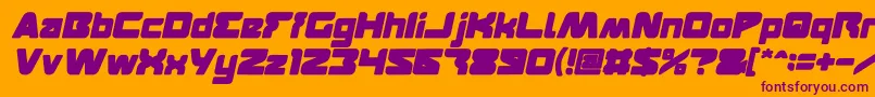 FEATURED Bold Italic Font – Purple Fonts on Orange Background