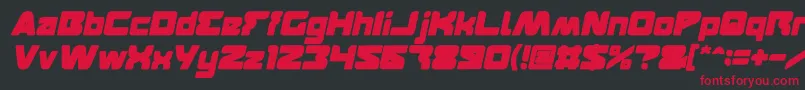 FEATURED Bold Italic Font – Red Fonts on Black Background