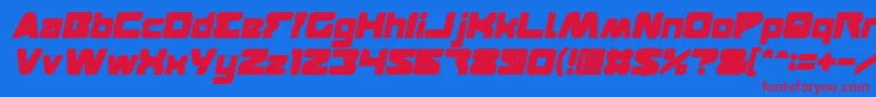 FEATURED Bold Italic Font – Red Fonts on Blue Background