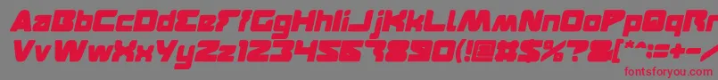 FEATURED Bold Italic Font – Red Fonts on Gray Background