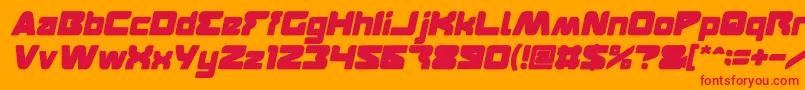 fuente FEATURED Bold Italic – Fuentes Rojas Sobre Fondo Naranja