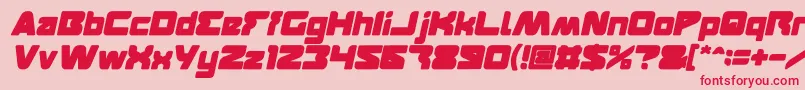 FEATURED Bold Italic Font – Red Fonts on Pink Background