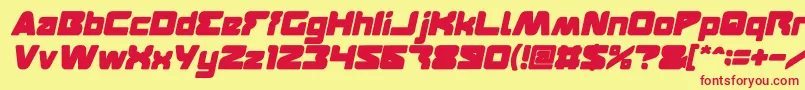 FEATURED Bold Italic Font – Red Fonts on Yellow Background