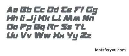Überblick über die Schriftart FEATURED Bold Italic