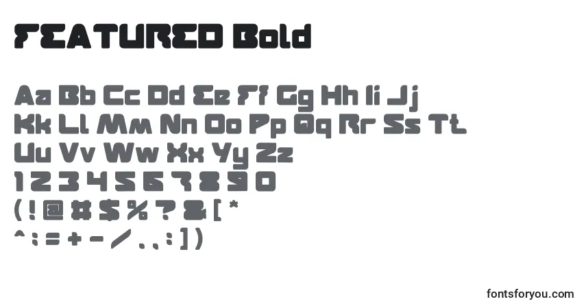 Fuente FEATURED Bold - alfabeto, números, caracteres especiales