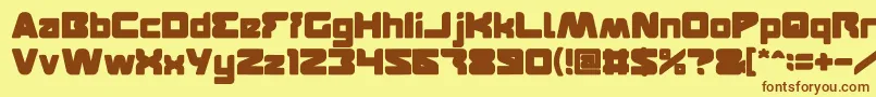 Шрифт FEATURED Bold – коричневые шрифты на жёлтом фоне
