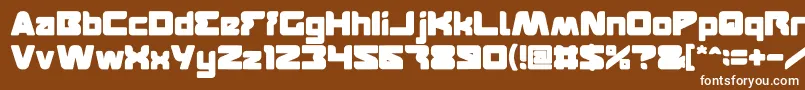 Шрифт FEATURED Bold – белые шрифты на коричневом фоне