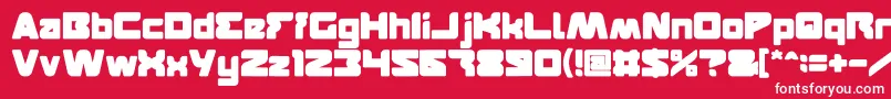 フォントFEATURED Bold – 赤い背景に白い文字