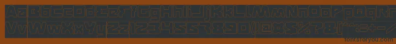 FEATURED Hollow Inverse Font – Black Fonts on Brown Background