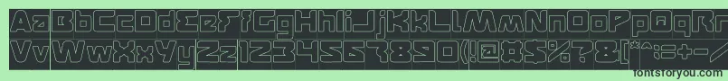 FEATURED Hollow Inverse Font – Black Fonts on Green Background