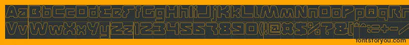 FEATURED Hollow Inverse Font – Black Fonts on Orange Background