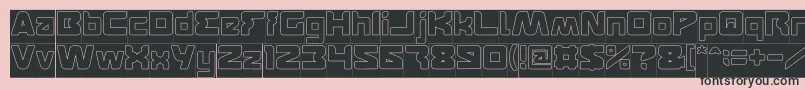FEATURED Hollow Inverse Font – Black Fonts on Pink Background