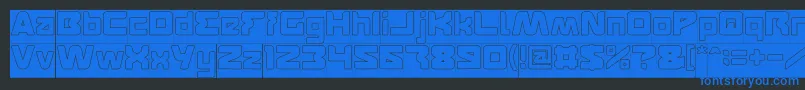 FEATURED Hollow Inverse Font – Blue Fonts on Black Background