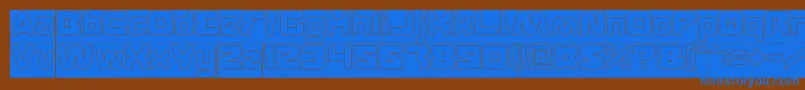 FEATURED Hollow Inverse Font – Blue Fonts on Brown Background