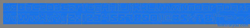 FEATURED Hollow Inverse Font – Blue Fonts on Gray Background