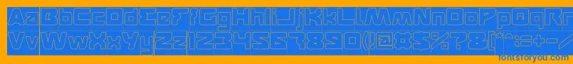 FEATURED Hollow Inverse Font – Blue Fonts on Orange Background