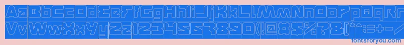 FEATURED Hollow Inverse Font – Blue Fonts on Pink Background