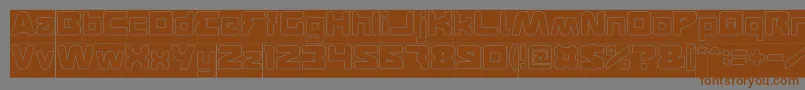 FEATURED Hollow Inverse Font – Brown Fonts on Gray Background