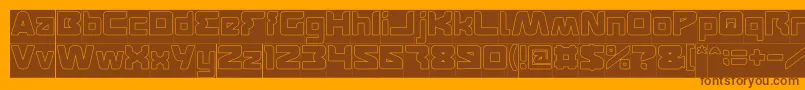 FEATURED Hollow Inverse Font – Brown Fonts on Orange Background