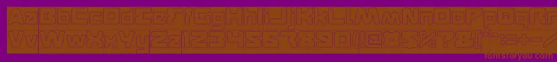 FEATURED Hollow Inverse Font – Brown Fonts on Purple Background