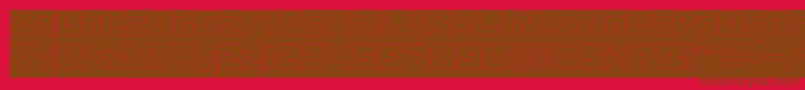 FEATURED Hollow Inverse Font – Brown Fonts on Red Background
