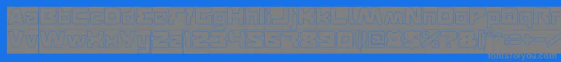 Weitere Informationen zur FEATURED Hollow Inverse-Schriftart FEATURED Hollow Inverse-Schriftart – Graue Schriften auf blauem Hintergrund