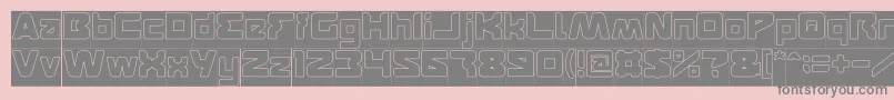 Police FEATURED Hollow Inverse – polices grises sur fond rose