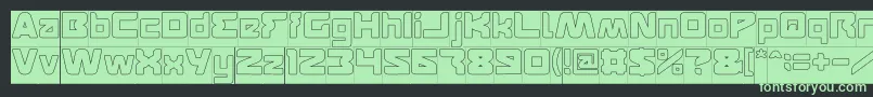 FEATURED Hollow Inverse Font – Green Fonts on Black Background