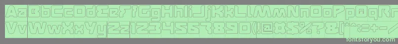 FEATURED Hollow Inverse Font – Green Fonts on Gray Background