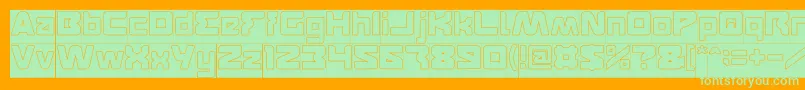 FEATURED Hollow Inverse Font – Green Fonts on Orange Background