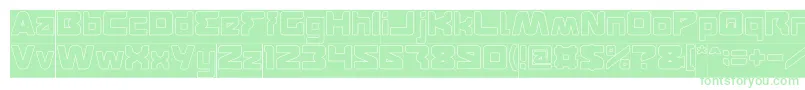 FEATURED Hollow Inverse Font – Green Fonts on White Background