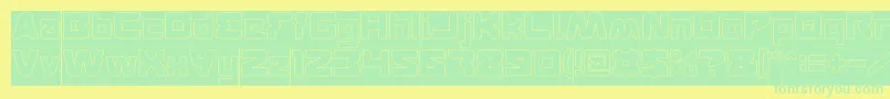FEATURED Hollow Inverse Font – Green Fonts on Yellow Background